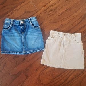 Old Navy Little Girls Denim & Corduroy Skirts